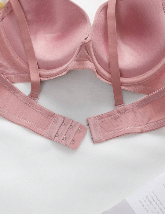 Simple & Elegant Pure Color Bra & Panty Set – Everyday Comfort-6006
